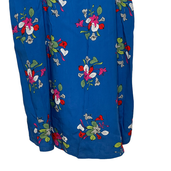 Matilda Jane Womens Dress Size Medium Blue With Colorful Floral Lined Rayon - Picture 3 of 5